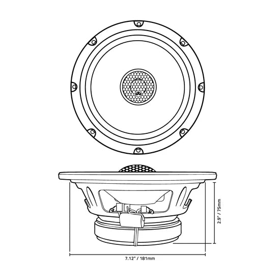 DB Drive WDX8MOTO: 8 in. Moto 2-Way Loudspeakers (PAIR) – Insane