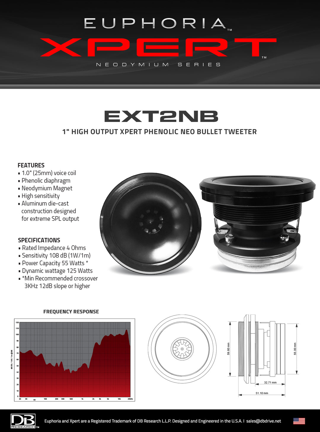 Euphoria Xpert EXT2NB Tweeters (Pair) – Insane Asylum Motorsports